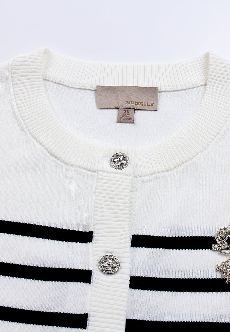 Nautical Stripe Knit Cardigan