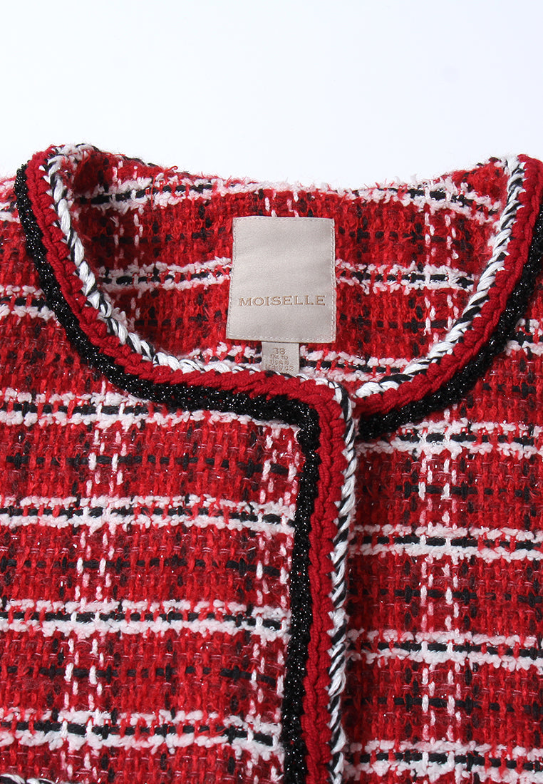 Plaid Couture Tailored Tweed Jacket