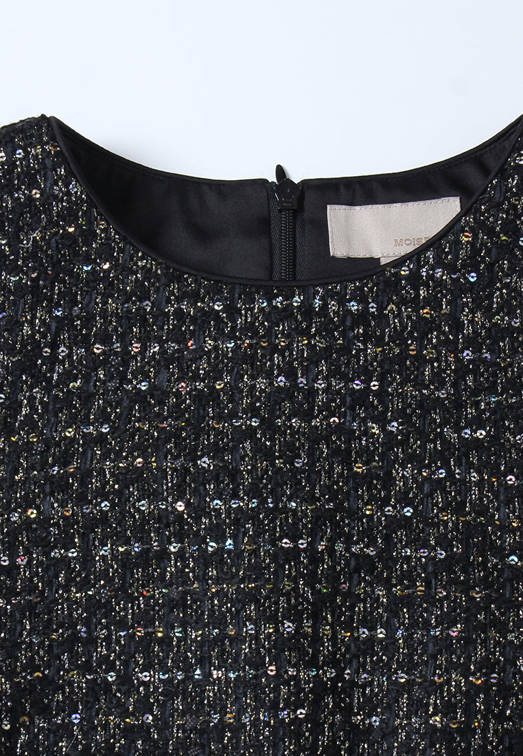 Noir Miroir Tweed Dress