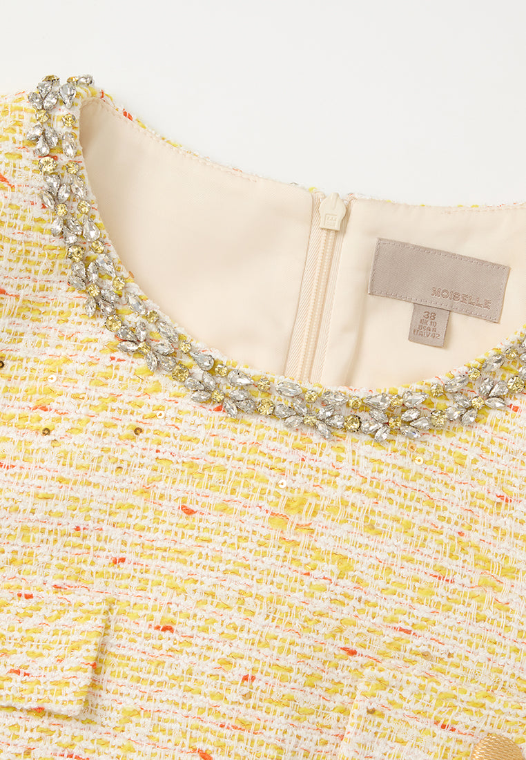 Crystal-detail Embellished Slim-fit Dress