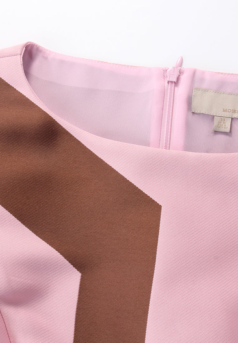 Abstract Prism Contrast Dress