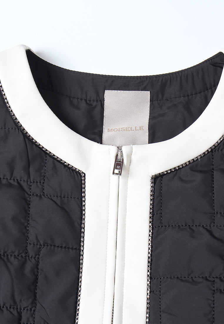 Obsidienne Matelassé Contrast Vest