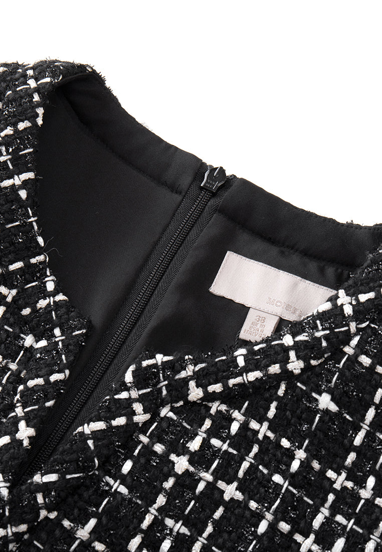 Signature Check Tweed Slit Dress