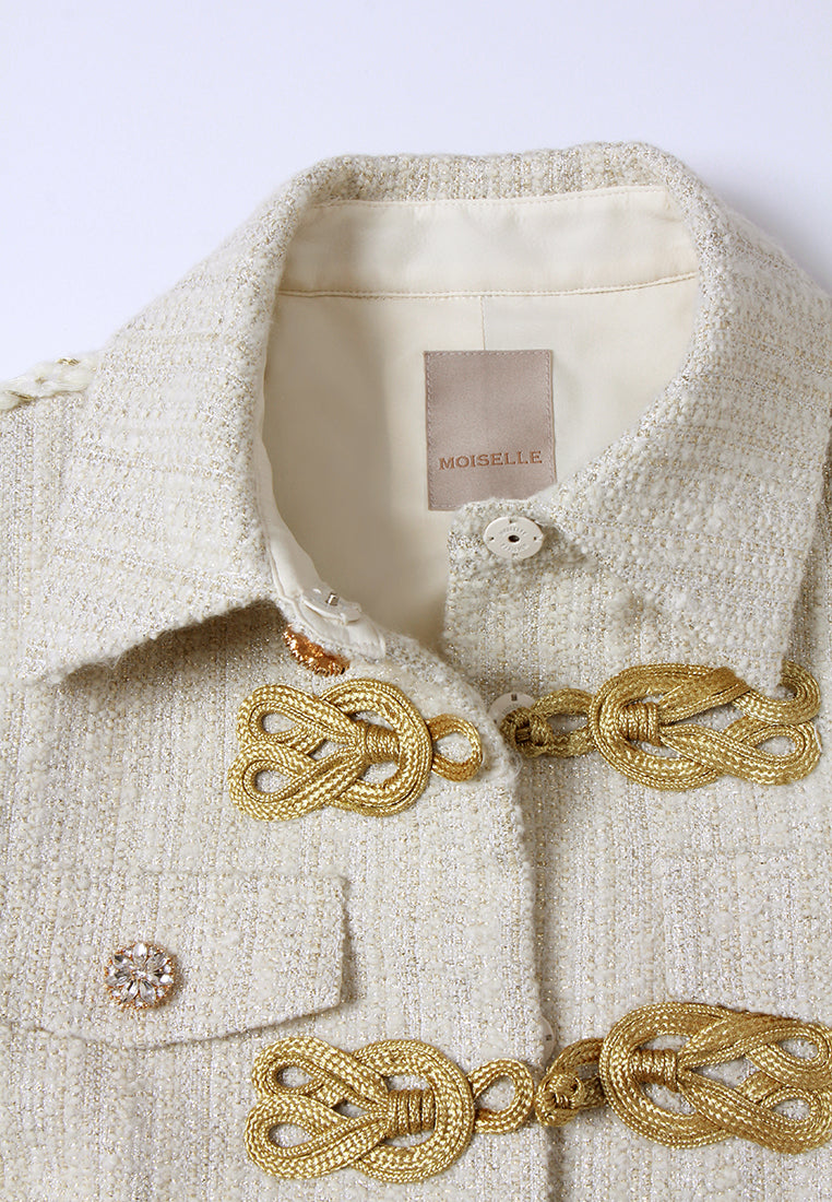 Knot-Detail Tie-Belt Jacket