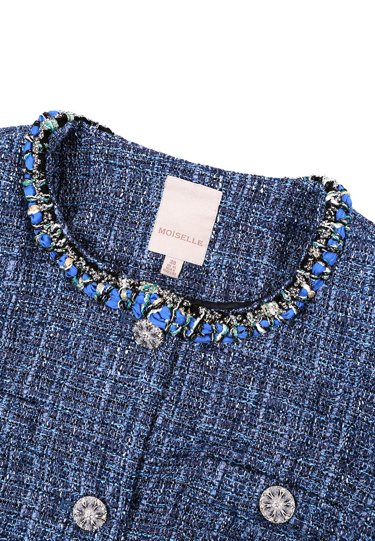 Blue Tweed Bijou Jacket