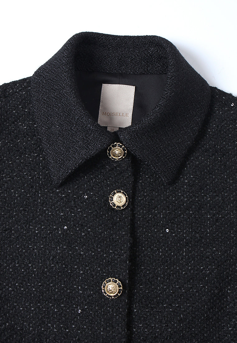Gilded Thread Belted Tweed Jacket