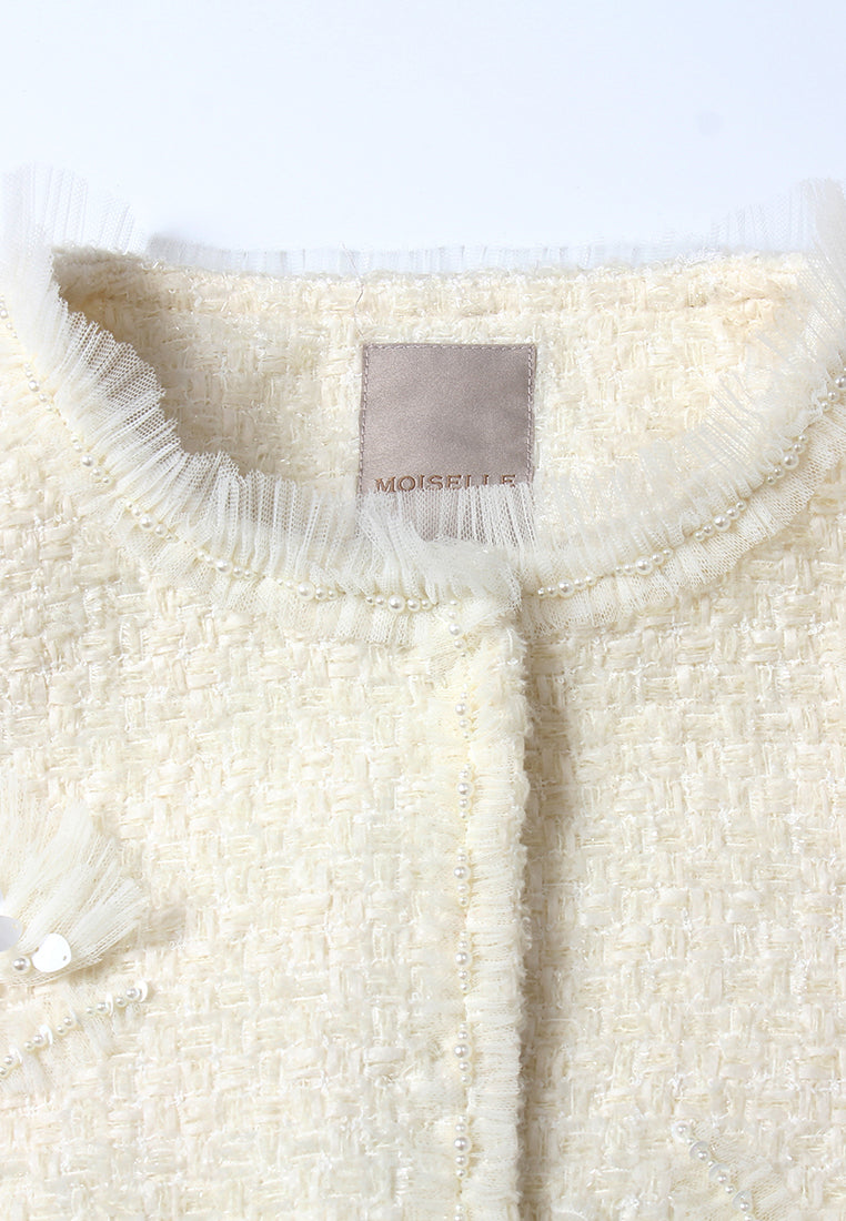 Fleur Éclat Embellished Tweed Jacket