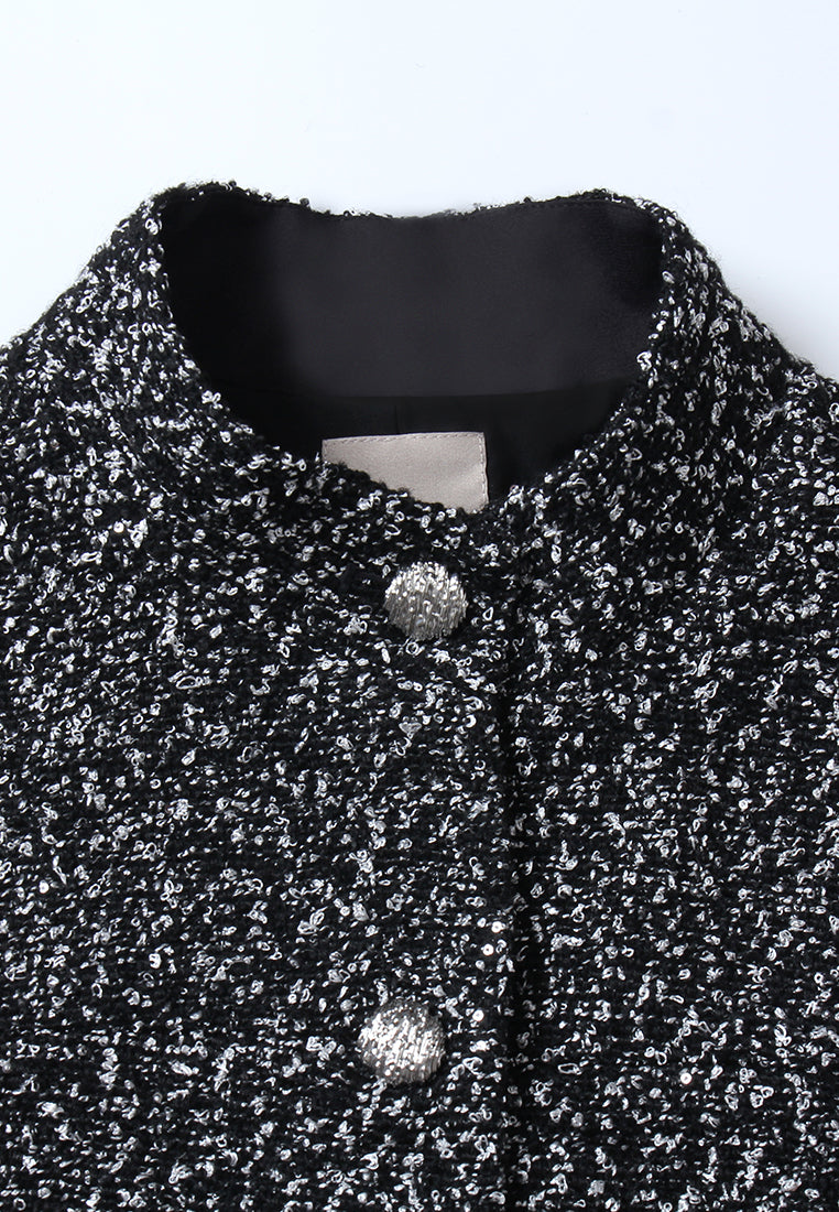 Speckle Texture Cropped Blouse