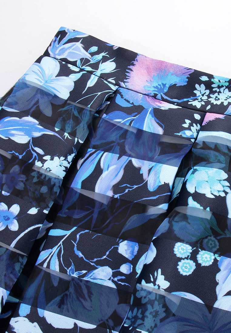 Azure Bloom Horizon Skirt