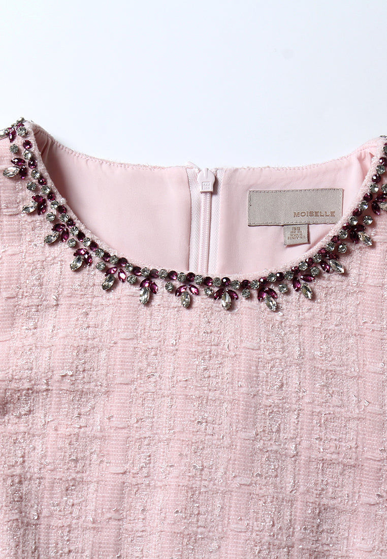 Rose Bijou Embellished Pocket Dress