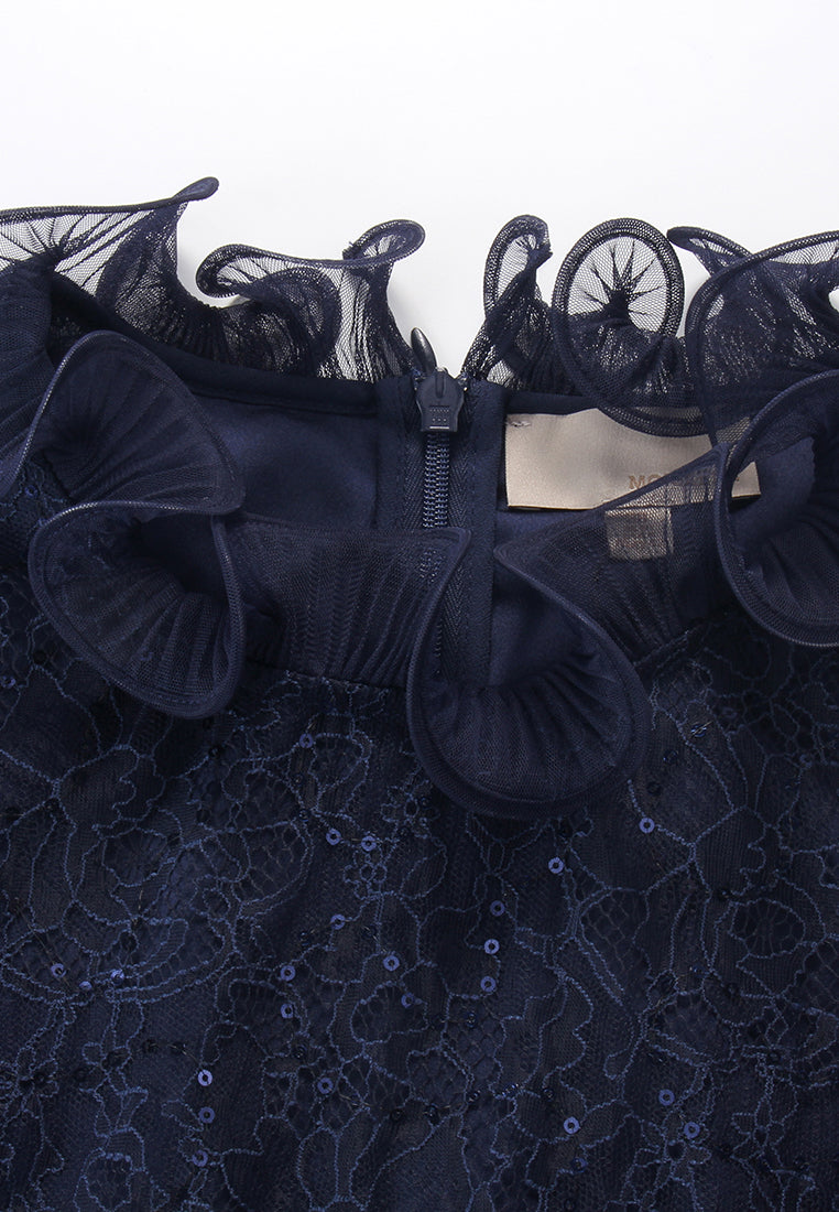 Ethereal Ruffle Diamond Blouse