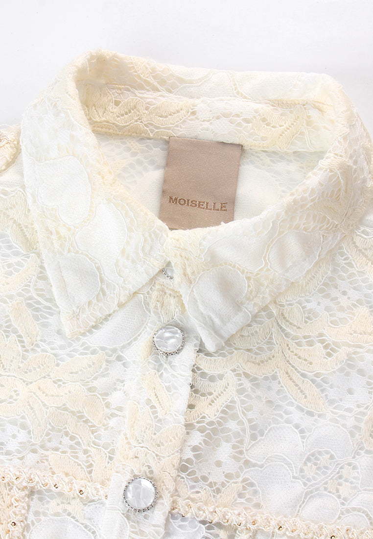 Élégance Perla Lace Blouse