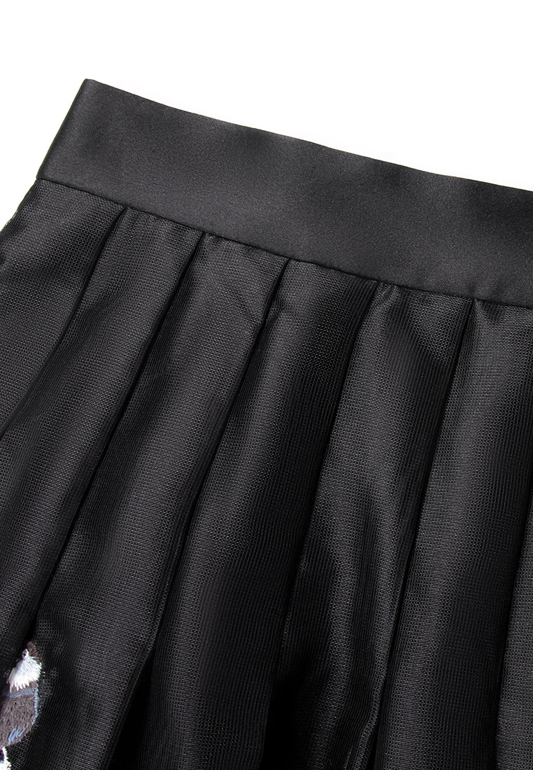 Noir Bluejay Élégance Skirt