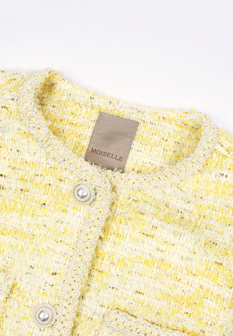 Jaune Tweed Perlé Jacket