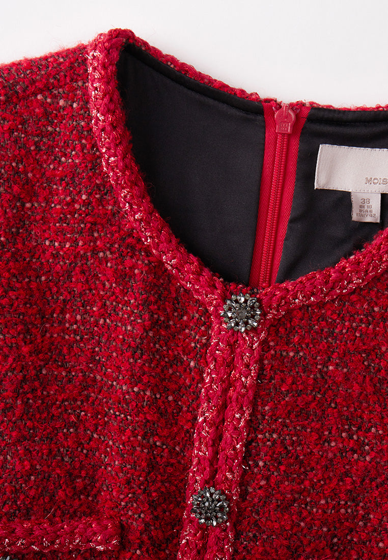 Pleat-detail Patch-pocket Dress