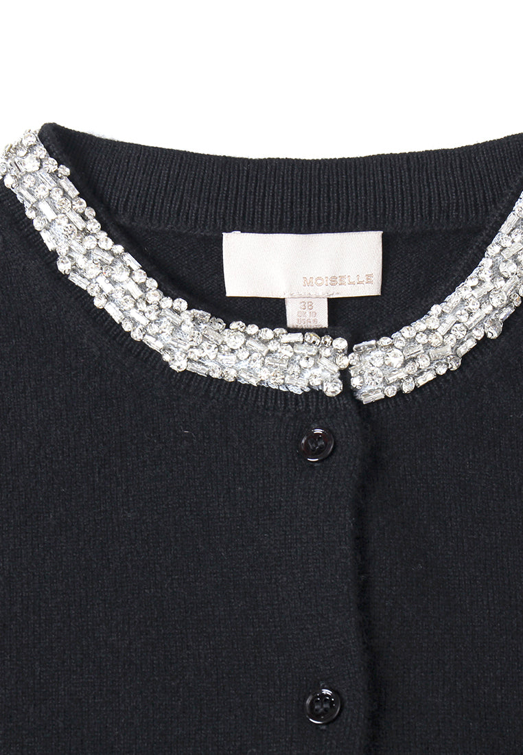 Broderie Fleurie Ribbed Knit Top