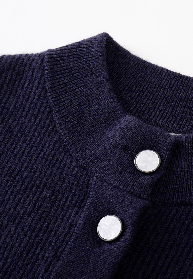 Slim-fit Ribbed-knit Cardigan