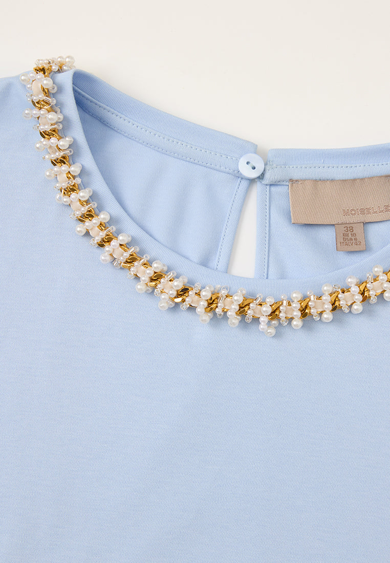 Embellished Chain-detail Sleeveless top