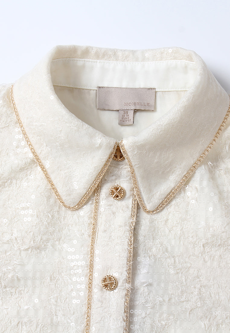 Éclat Contrast-Trim Blouse