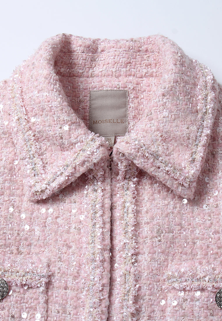 Rose Éclat Pocket Coat