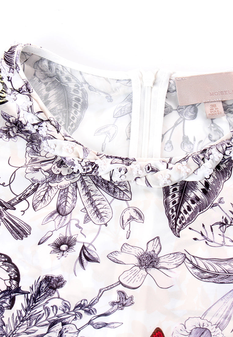 Bluejay Garden Print Top