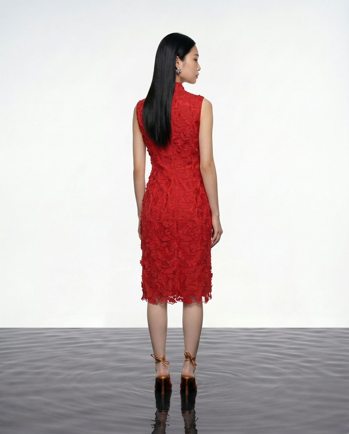 Scarlet Bloom Cheongsam Dress