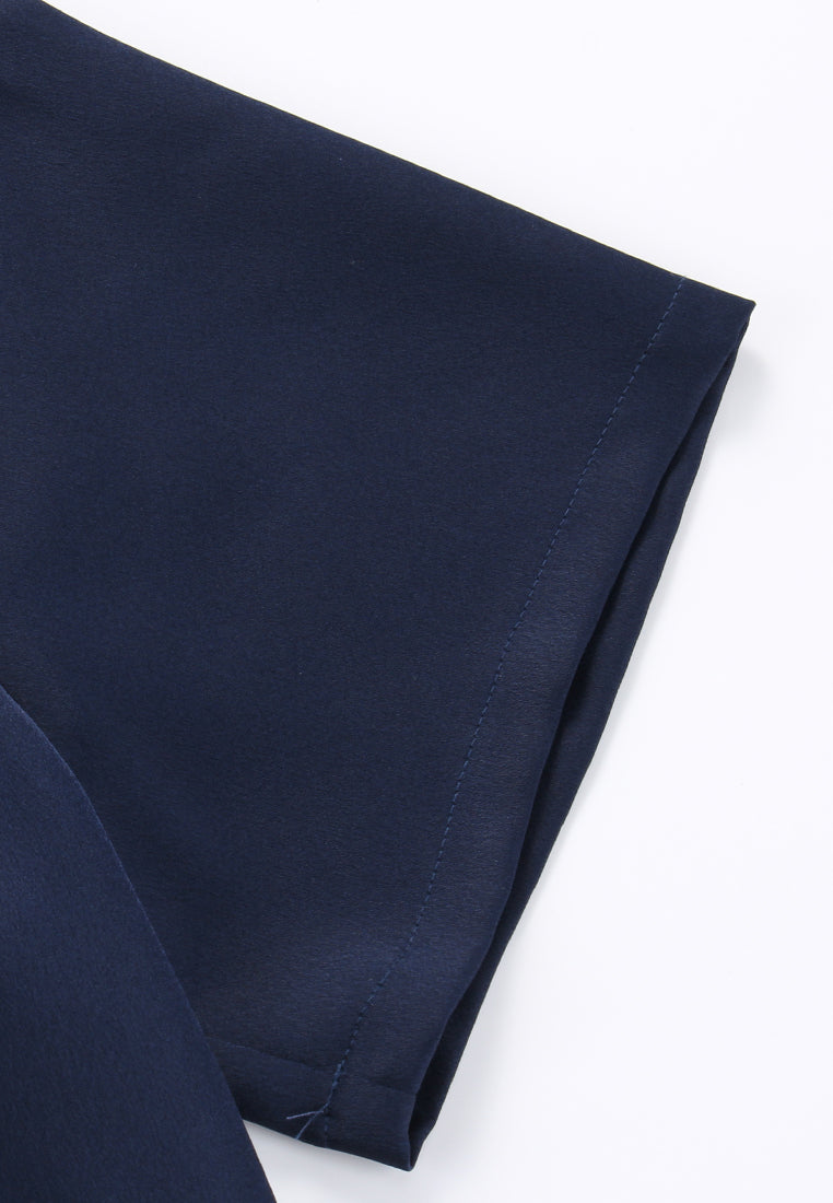 Silk Crepe Satin Embellished Blouse