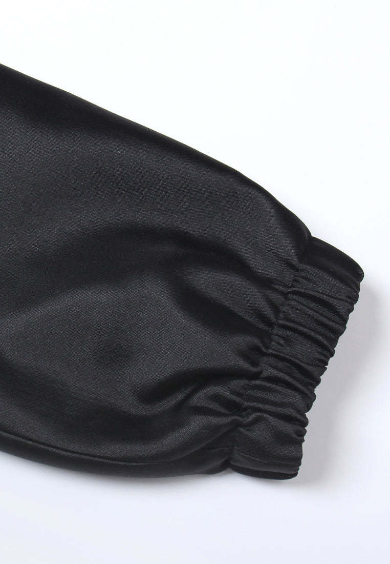 Sequin Panel Zip-Up Jacket