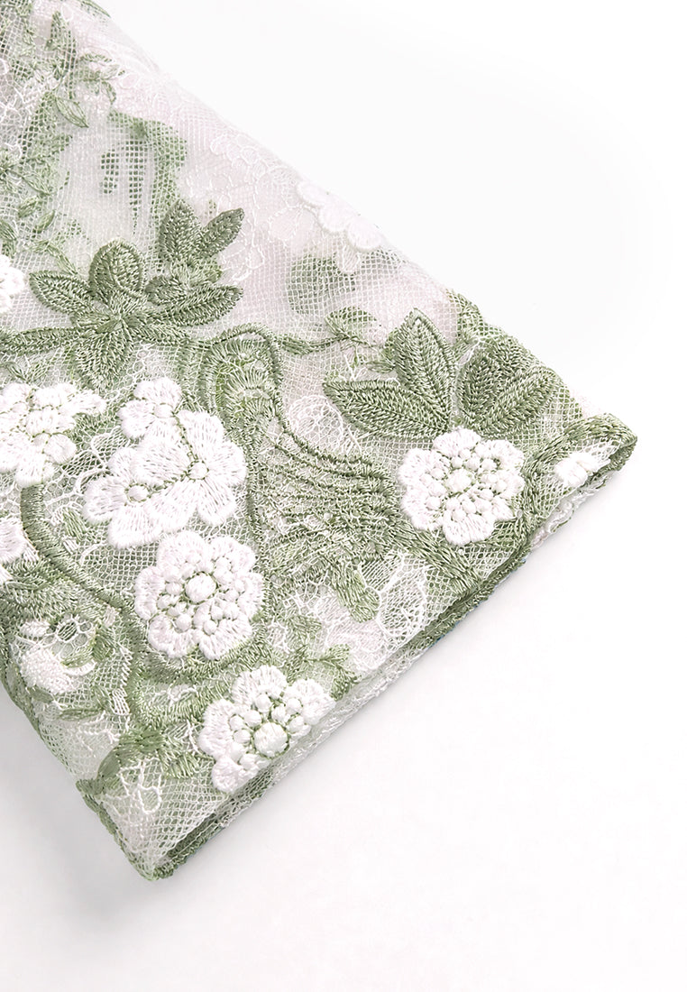 Vert Florale Sérénité Dress