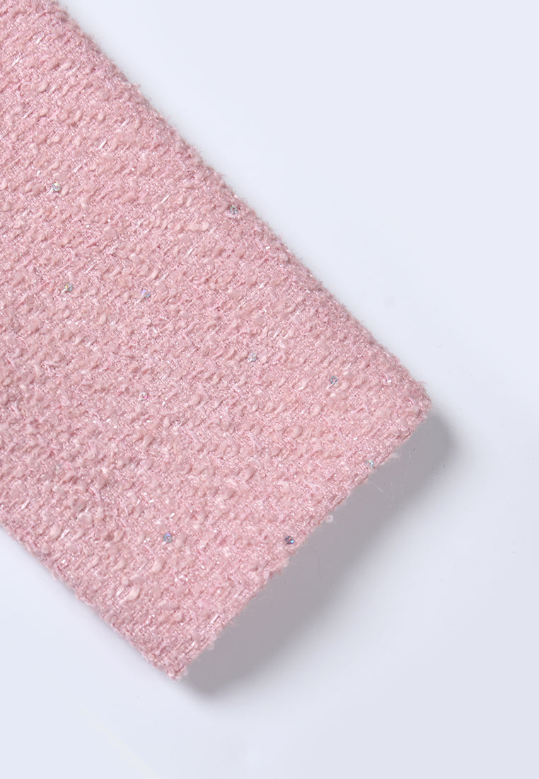 Rose Frange Tweed Dress