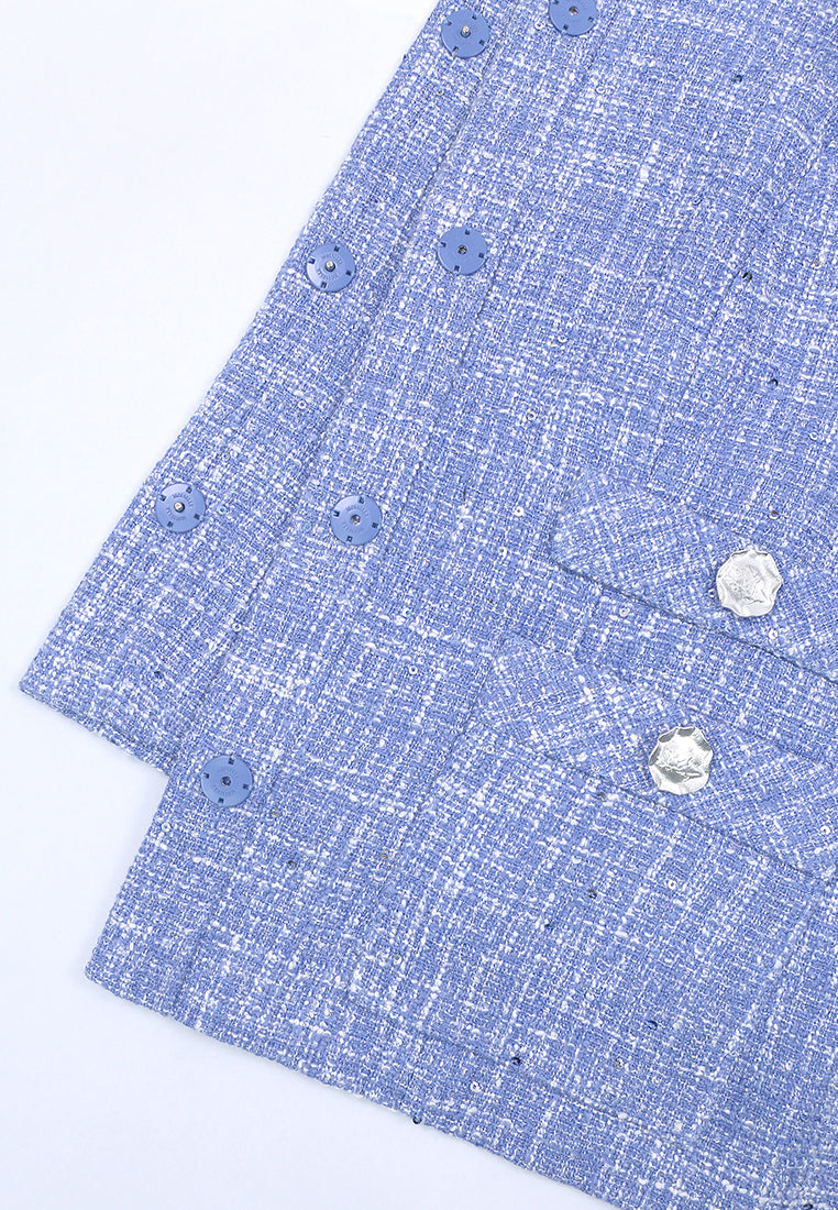 Lavande Tweed Fleuris Poésie Jacket