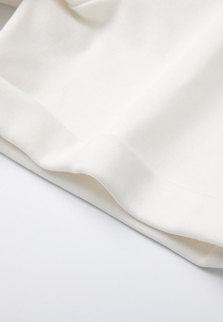 Short-sleeve Ruffled-hem Cropped Top