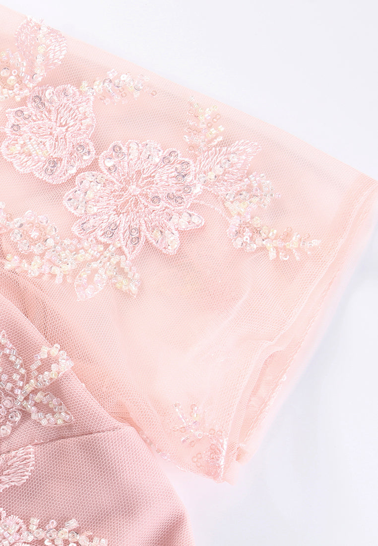 Rosé Dentelle Jardin Dress