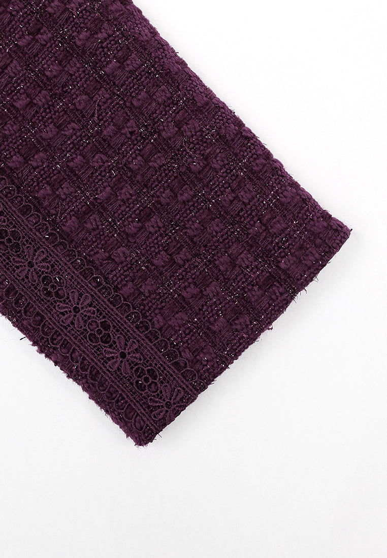 Violet Tweed Fun Fleur Jacket