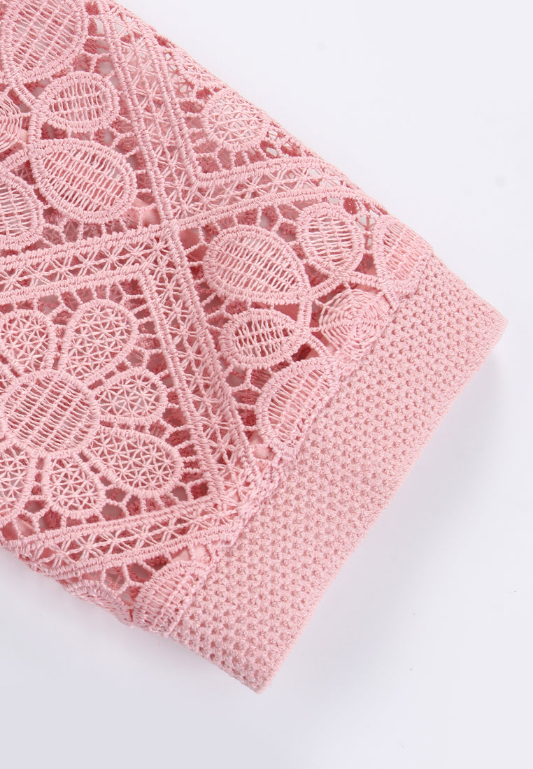 Rosé Dentelle Jardin Cardigan