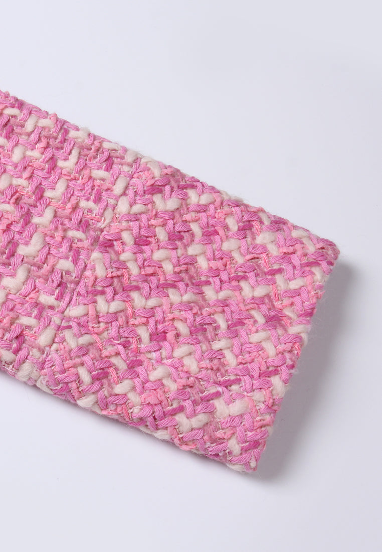 Embellished-button Tweed Cropped Jacket