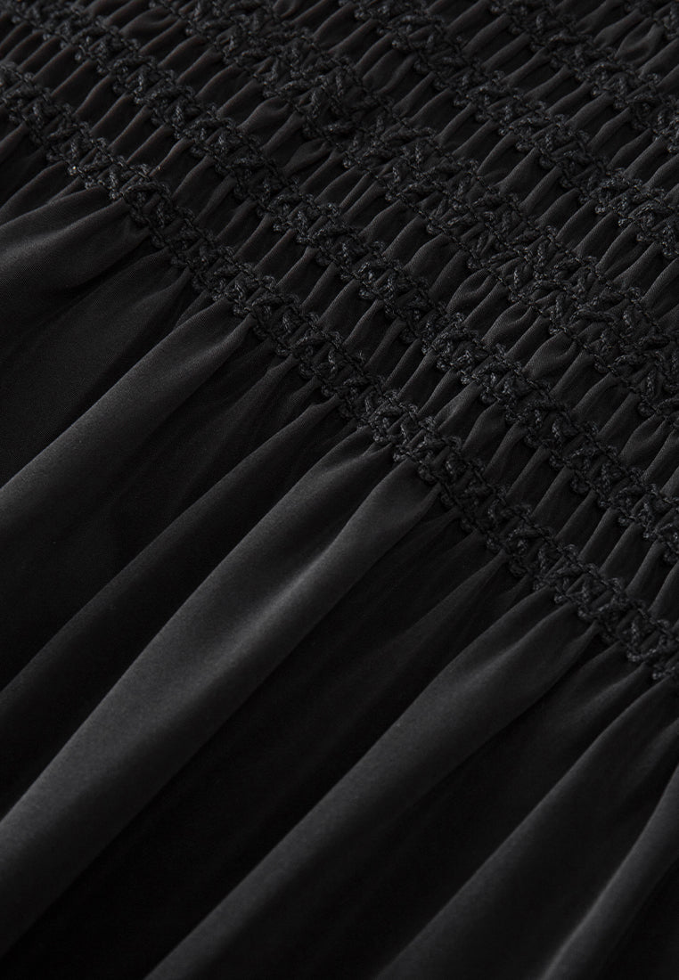 Midi-length Elasticated-detail Ruffled Skirt