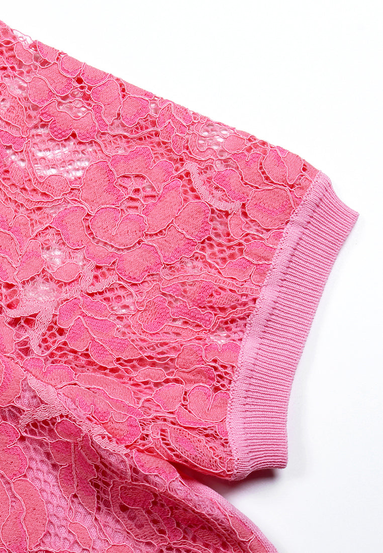 Blush Elegance Lace Top