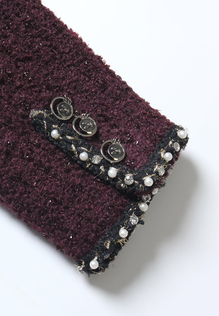 Bordeaux Bijou Trim Jacket