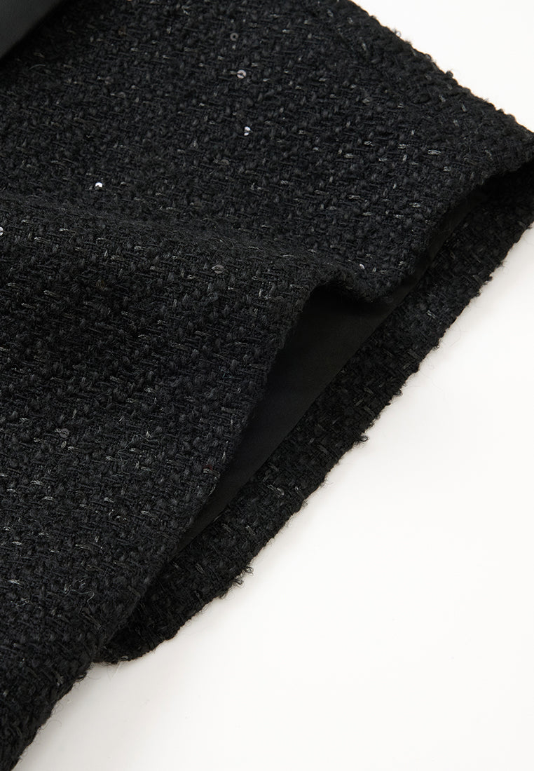 Structured Double-breasted Faux Leather Top