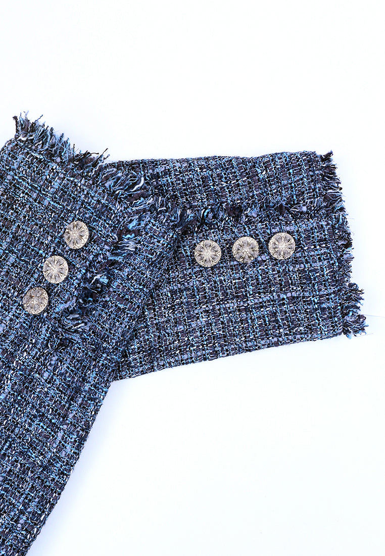 Blue Tweed Bijou Jacket