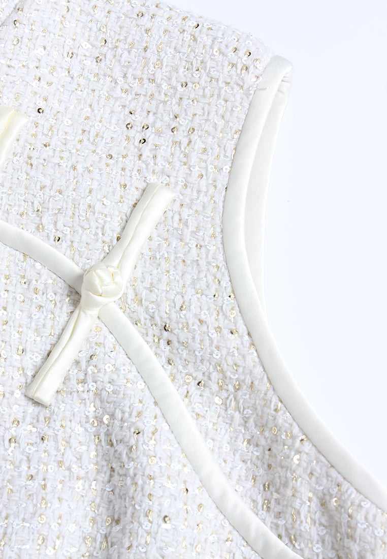 Lune Textured Cheongsam Dress