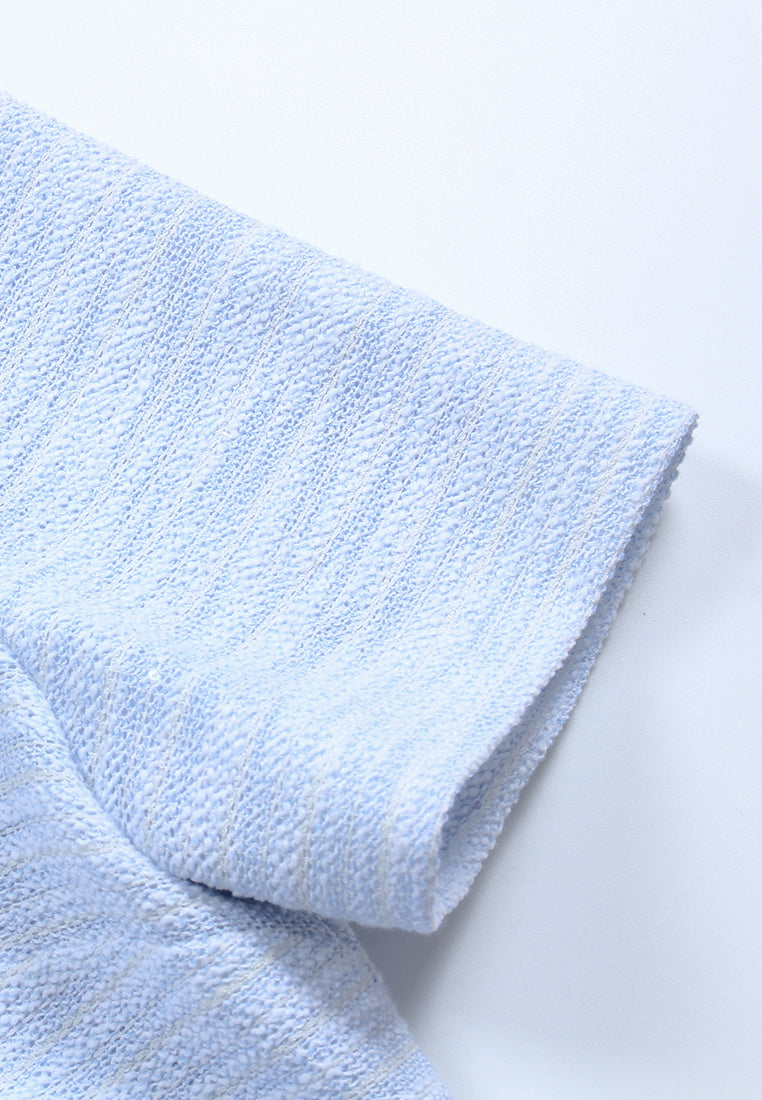 Azure Peony Embellished Dress