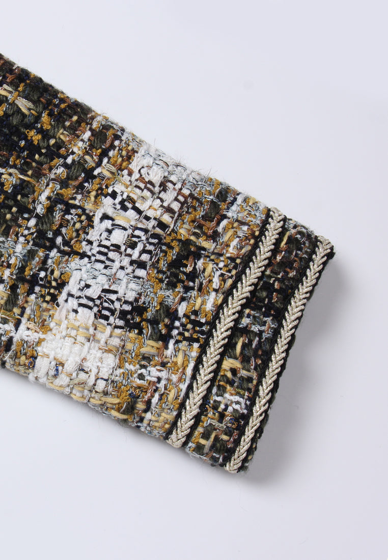 Checked Gardient Golden-trim Jacket