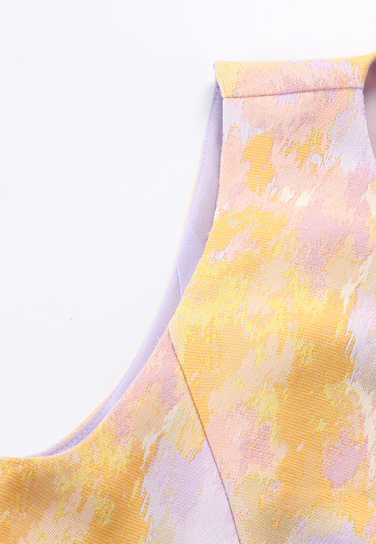 Watercolor Bloom Symphony Dress