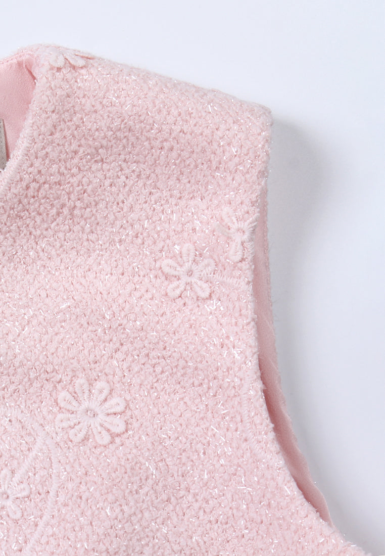 Blush Elegance Embroidered Dress