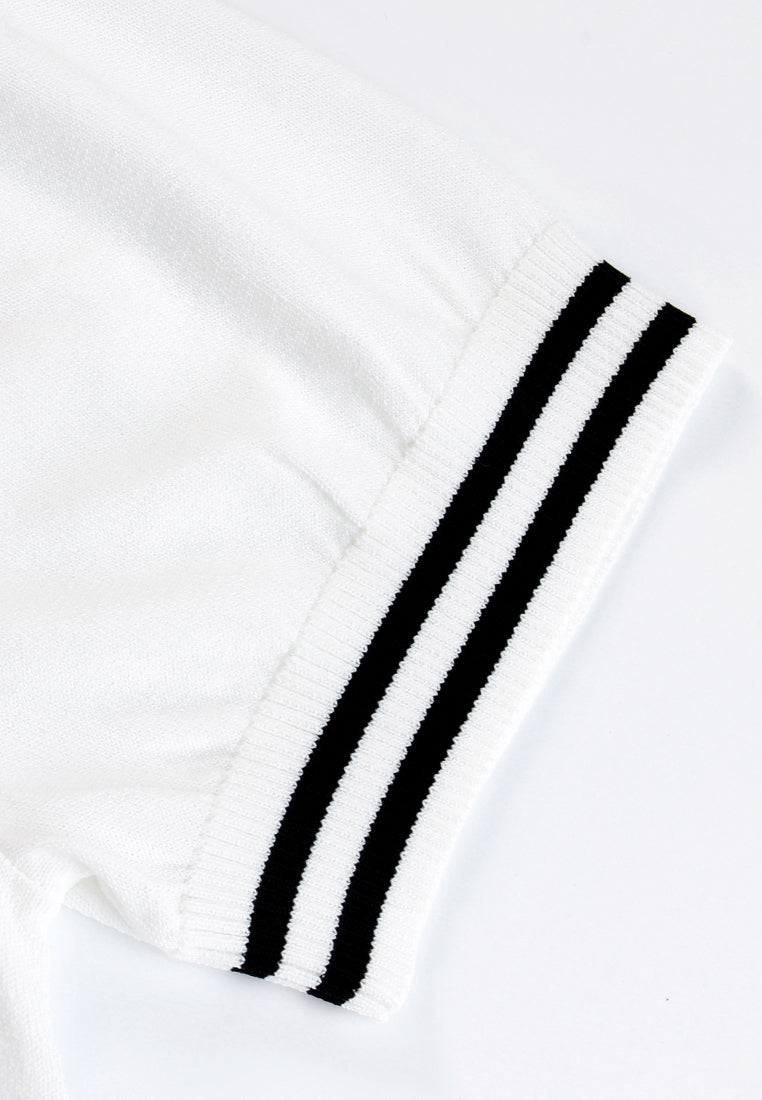 Signature Emblem Ribbed Top