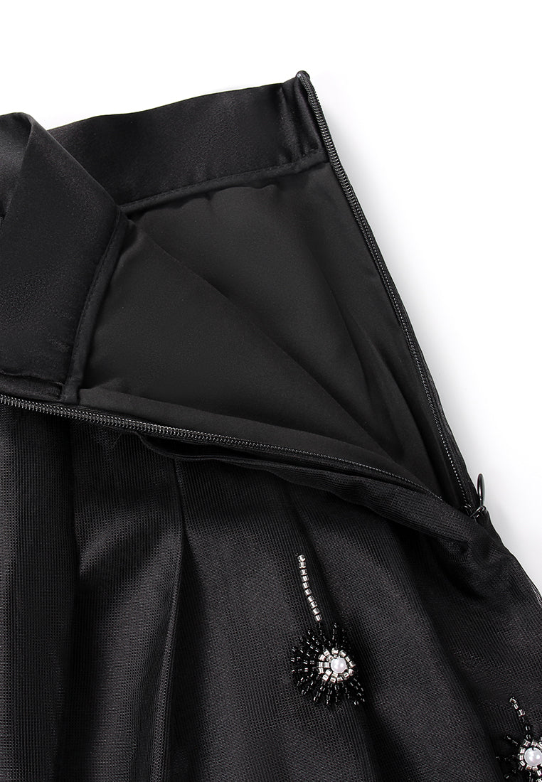 Noir Bluejay Élégance Skirt