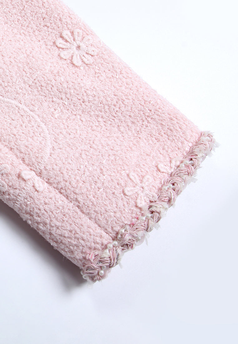 Blush Elegance Embroidered Jacket