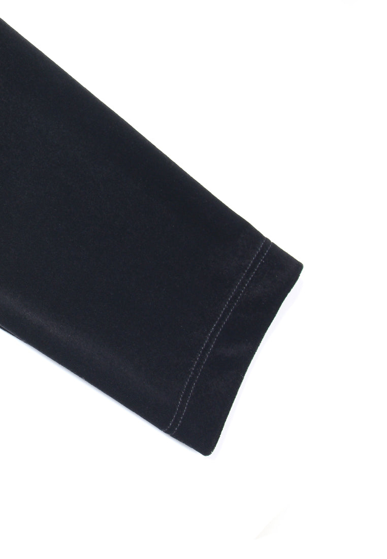 Noir Velours Mock Neck Top